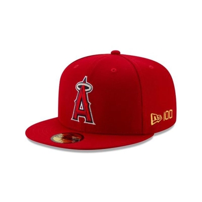 Black Los Angeles Angels Hat - New Era MLB Team Color 59FIFTY Fitted Caps USA7089352